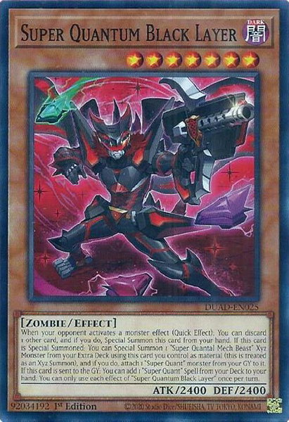 Super Quantum Black Layer trading card from Duelist's Advance Super Quantum Black Layer - Duelist's Advance YuGiOh trading card