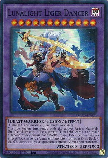 Lunalight Liger Dancer trading card from Duelist's Advance Lunalight Liger Dancer - Duelist's Advance YuGiOh trading card
