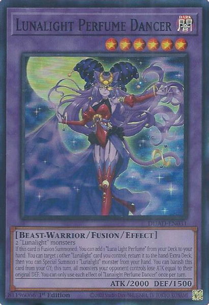 Lunalight Perfume Dancer trading card from Duelist's Advance Lunalight Perfume Dancer - Duelist's Advance YuGiOh trading card