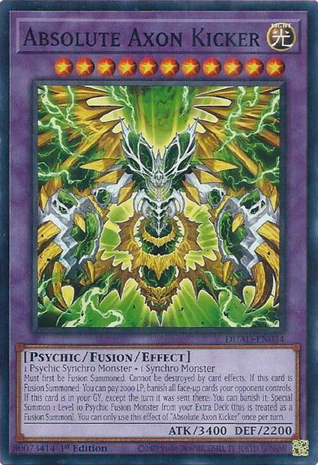 Absolute Axon Kicker - Duelist's Advance YuGiOh trading card