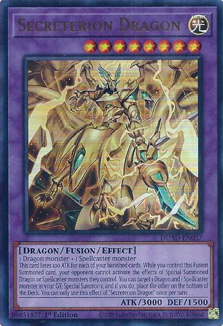 Secreterion Dragon - Duelist's Advance YuGiOh trading card