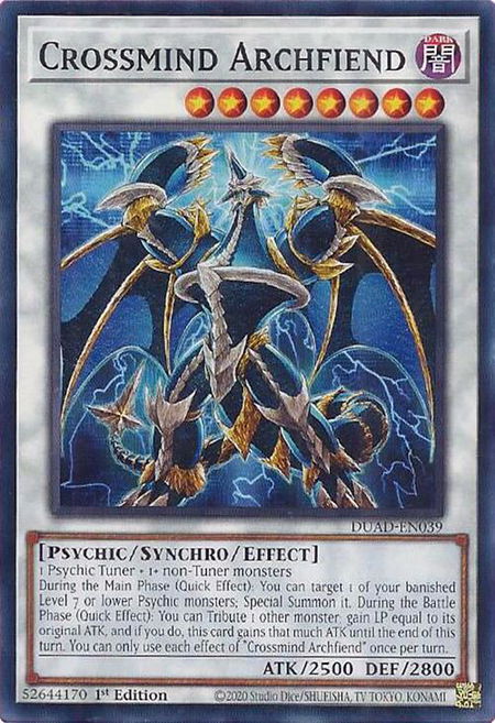 Crossmind Archfiend - Duelist's Advance YuGiOh trading card