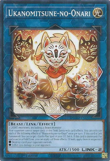 Ukanomitsune-no-Onari - Duelist's Advance YuGiOh trading card