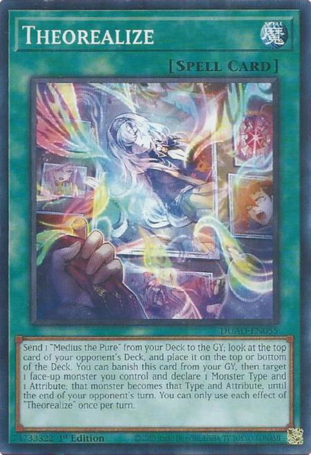 Theorealize - Duelist's Advance YuGiOh trading card