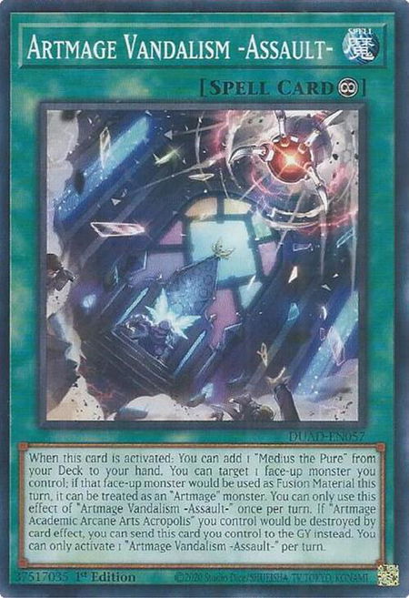 Artmage Vandalism -Assault- - Duelist's Advance YuGiOh trading card