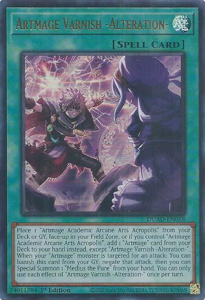 Artmage Varnish -Alteration- trading card from Duelist's Advance Artmage Varnish -Alteration- - Duelist's Advance YuGiOh trading card