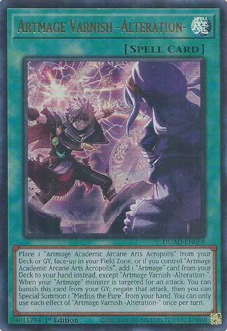 Artmage Varnish -Alteration- - Duelist's Advance YuGiOh trading card