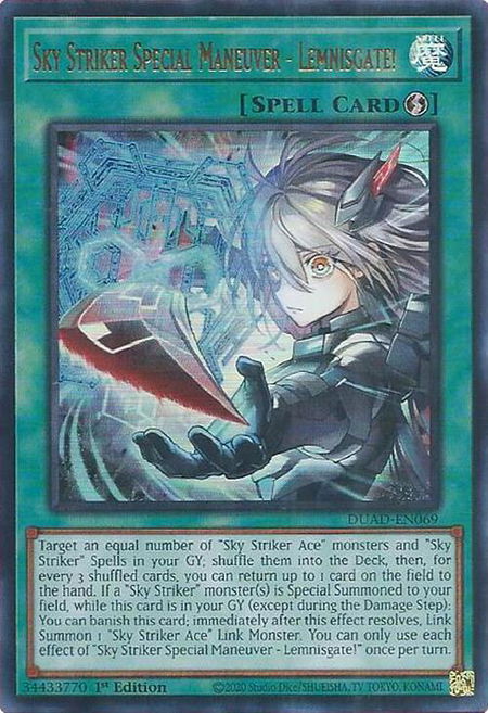 Sky Striker Special Maneuver - Lemnisgate! - Duelist's Advance YuGiOh trading card