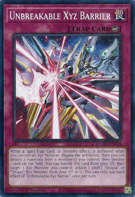Unbreakable Xyz Barrier - Duelist's Advance YuGiOh trading card