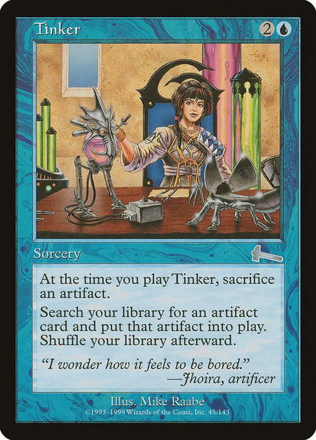 Tinker - Urza's Legacy Magic: The Gathering trading card