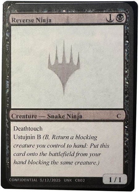 Reverse Ninja - Un-Known Event Playtest Cards Magic: The Gathering trading card