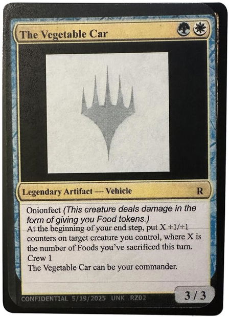 The Vegetable Car - Un-Known Event Playtest Cards Magic: The Gathering trading card