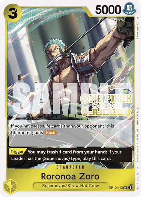 Roronoa Zoro (Judge Pack Vol. 6) - One Piece Promotion Cards One Piece trading card