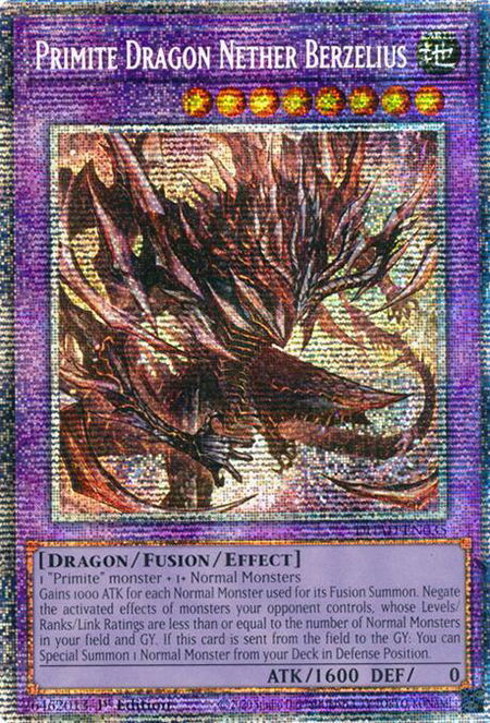 Primite Dragon Nether Berzelius (Starlight Rare) - Duelist's Advance YuGiOh trading card