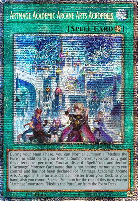 Artmage Academic Arcane Arts Acropolis (Starlight Rare) - Duelist's Advance YuGiOh trading card
