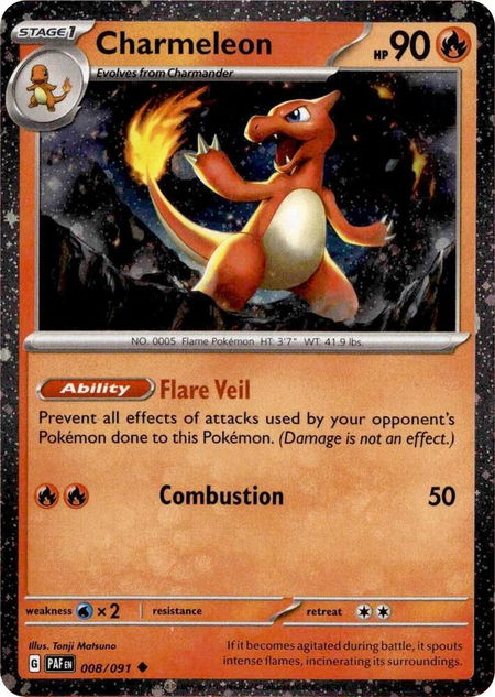 Charmeleon - 008/091 (Cosmos Holo) - Miscellaneous Cards & Products Pokémon trading card