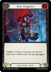 Seek Vengeance (Blue) - Armory Deck: Ira #ASR022 - Rare Flesh and Blood Trading Card