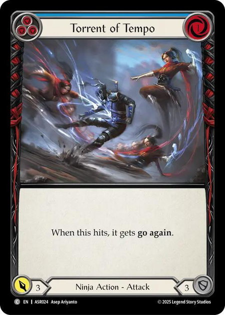Torrent of Tempo (Blue) trading card from Armory Deck: Ira Torrent of Tempo (Blue) - Armory Deck: Ira Flesh and Blood trading card
