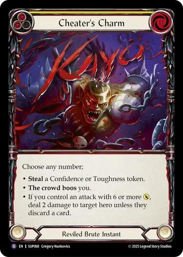 Cheater's Charm trading card from Super Slam Cheater's Charm - Super Slam Flesh and Blood trading card