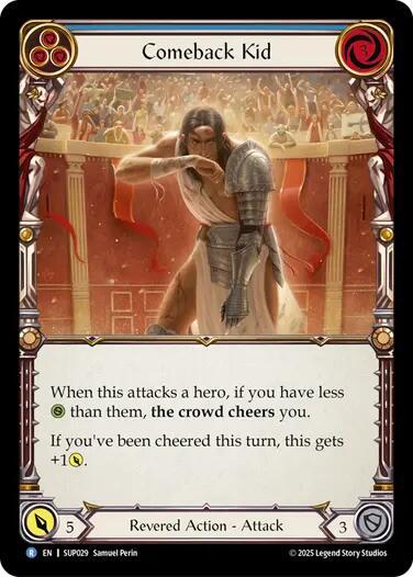 Comeback Kid (Blue) trading card from Super Slam Comeback Kid (Blue) - Super Slam Flesh and Blood trading card