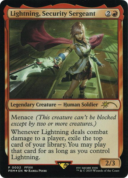 Lightning, Security Sergeant (Costco Bundle) - Unique and Miscellaneous Promos Magic: The Gathering trading card