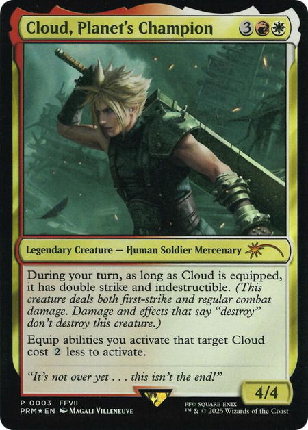 Cloud, Planet's Champion (Costco Bundle) - Unique and Miscellaneous Promos Magic: The Gathering trading card