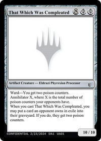 That Which Was Compleated - Un-Known Event Playtest Cards  #null - Uncommon Magic: The Gathering Trading Card