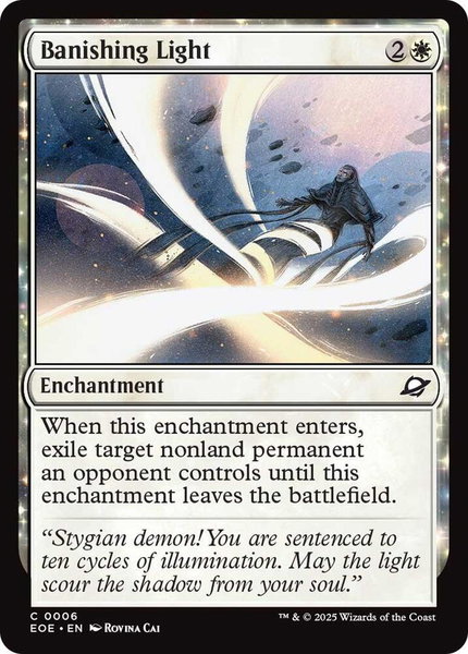 Banishing Light trading card from Edge of Eternities Banishing Light - Edge of Eternities Magic: The Gathering trading card
