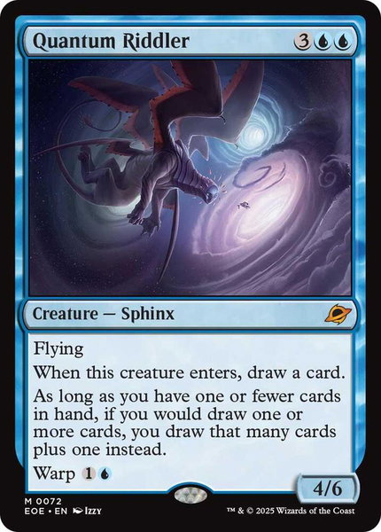 Quantum Riddler trading card from Edge of Eternities Quantum Riddler - Edge of Eternities Magic: The Gathering trading card