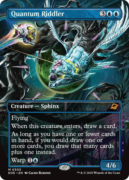 Quantum Riddler (Borderless) - Edge of Eternities Magic: The Gathering trading card