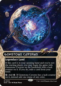Gemstone Caverns (0016) (Borderless) - Edge of Eternities: Stellar Sights (EOS) #16 - Mythic Magic: The Gathering Trading Card