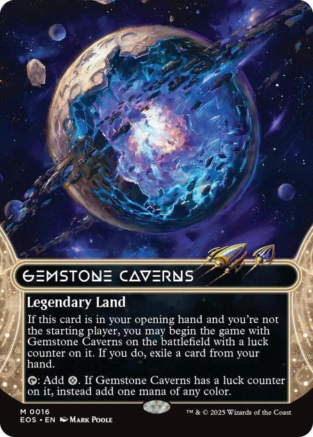Gemstone Caverns (0016) (Borderless) - Edge of Eternities: Stellar Sights Magic: The Gathering trading card