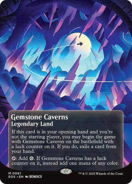 Gemstone Caverns (0061) (Borderless) - Edge of Eternities: Stellar Sights Magic: The Gathering trading card