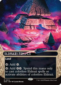 Eldrazi Temple (0014) (Borderless) - Edge of Eternities: Stellar Sights (EOS) #14 - Rare Magic: The Gathering Trading Card