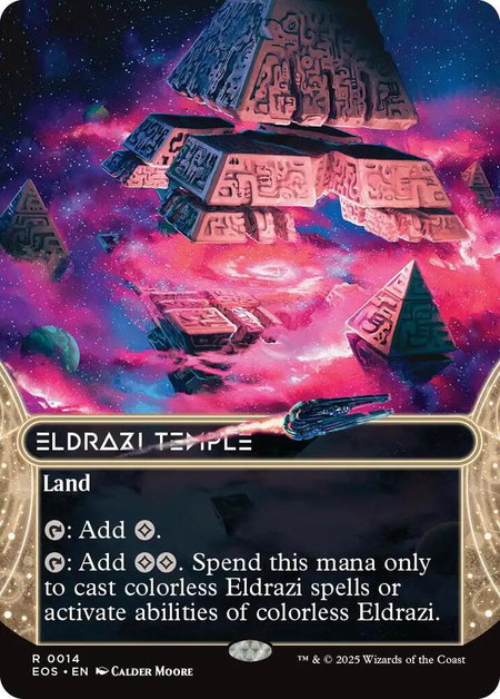 Eldrazi Temple (0014) (Borderless) - Edge of Eternities: Stellar Sights Magic: The Gathering trading card