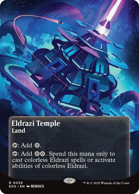 Eldrazi Temple (0059) (Borderless) - Edge of Eternities: Stellar Sights Magic: The Gathering trading card