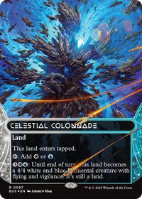 Celestial Colonnade (0097) (Borderless) (Galaxy Foil) - Edge of Eternities: Stellar Sights (EOS) #97 - Rare Magic: The Gathering Trading Card