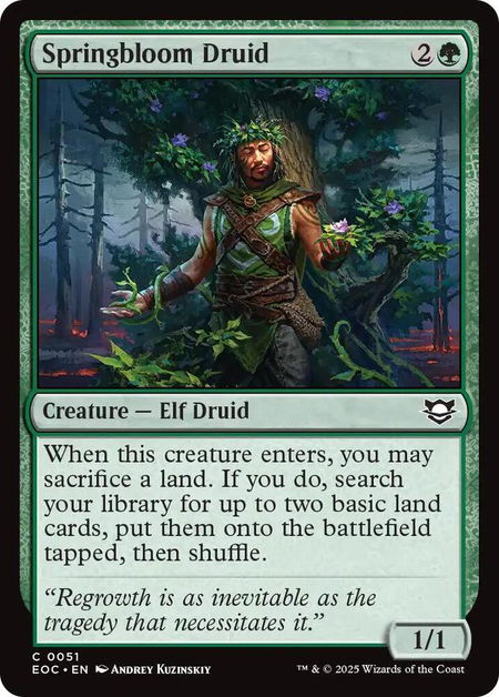 Springbloom Druid - Commander: Edge of Eternities Magic: The Gathering trading card