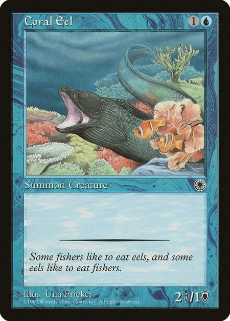 Coral Eel - Portal Magic: The Gathering trading card