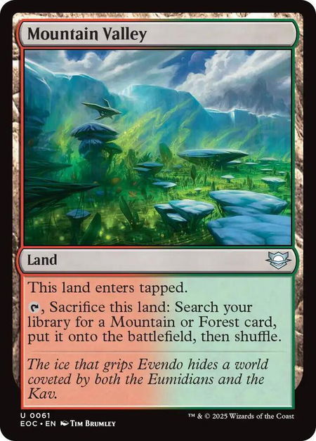 Mountain Valley - Commander: Edge of Eternities Magic: The Gathering trading card