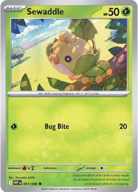 Sewaddle trading card from SV: White Flare Sewaddle - SV: White Flare Pokémon trading card