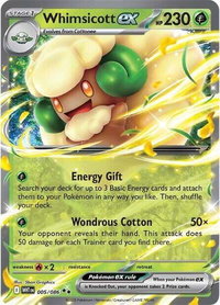 Whimsicott ex - SV: White Flare (WHT) #005/086 - Double Rare Pokémon Trading Card