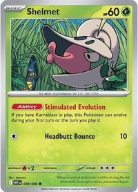 Shelmet - SV: White Flare (WHT) #008/086 - Common Pokémon Trading Card