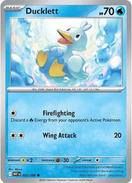 Ducklett trading card from SV: White Flare Ducklett - SV: White Flare Pokémon trading card