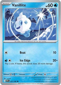 Vanillite - SV: White Flare (WHT) #027/086 - Common Pokémon Trading Card