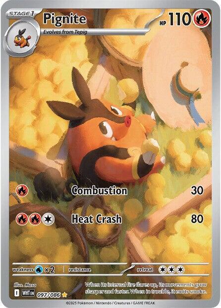 Pignite - 097/086 - SV: White Flare Pokémon trading card