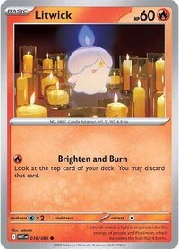 Litwick - SV: White Flare (WHT) #016/086 - Common Pokémon Trading Card