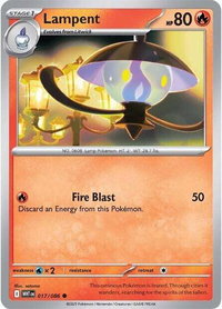 Lampent - SV: White Flare (WHT) #017/086 - Common Pokémon Trading Card