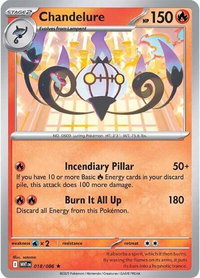 Chandelure - SV: White Flare (WHT) #018/086 - Rare Pokémon Trading Card