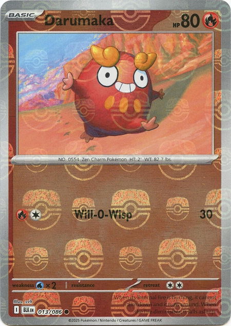 Darumaka (Master Ball Pattern) - SV: Black Bolt Pokémon trading card